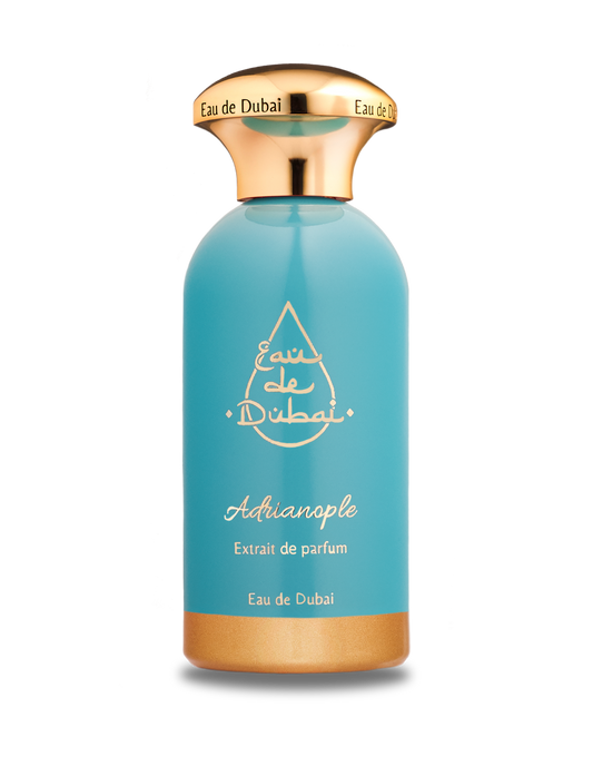 Eau de Dubai Adrianople perfume 100ml, fruity amber unisex fragrance with peach, pear, apple and heliotrope