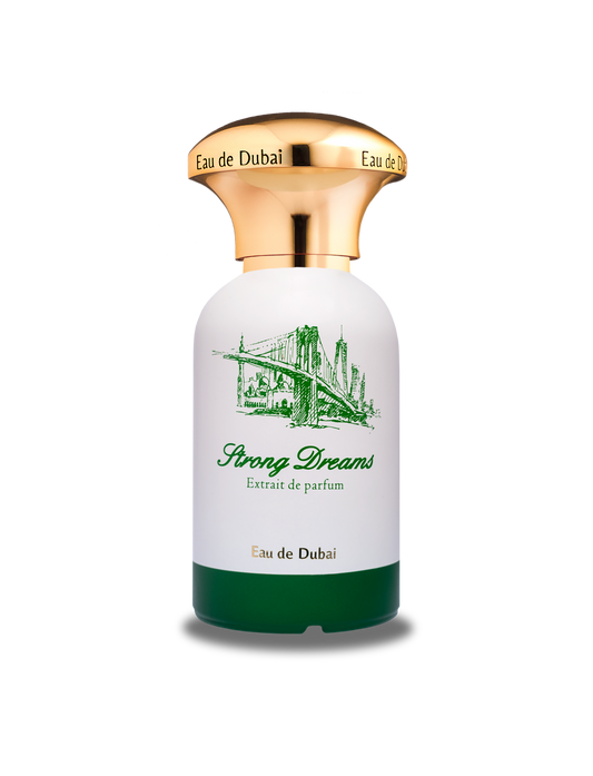 Eau de Dubai Strong Dreams perfume 55ml – unisex fragrance with luminous fruits, white florals, patchouli, vanilla and benzoin